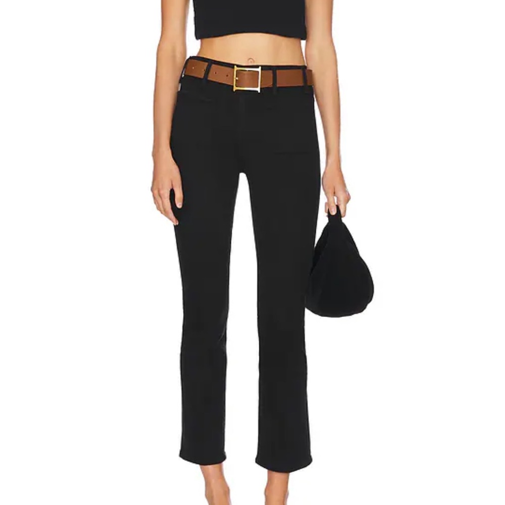Mother The Patch Pocket Insider Ankle in Pitch NWOT